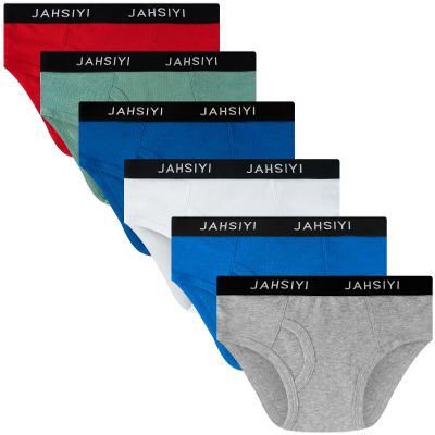 JAHSIYI Boys Underwear Size 10-12 Briefs Age 11 12 Year Old Big Kids 100% Cotton Underpants Large Stretch Solid Plain Theme Undies Sz L Children Clothes