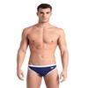 ARENA Men's Icons Swim Brief Solid MaxLife Athletic Swimwear Professional Training Swimsuit Trunk Sports Bathing Suit, Navy/White, US Size 32