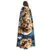 Cookies Food Chocolate Chips Biscuits Print Unisex Hooded Cape Halloween Carnival Vampire Cosplay Cloak Hooded Cloak Costume view 4
