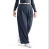 SUUKSESS Women Wide Leg Pants Elastic High Waisted Work Pants Flowy Palazzo Trouser Pants (Navy, XS) view 3