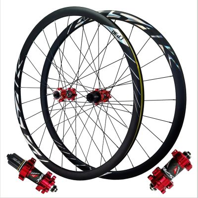 LPYDWZ Road Bicycle Wheelset 700C Aluminum Alloy 40MM Rim Quick Release 6 Nails Disc Brake Front & Rear Wheels 24H Bike Wheels for 7-11 Speed(QR 9 * 100mm/10 * 135mm)