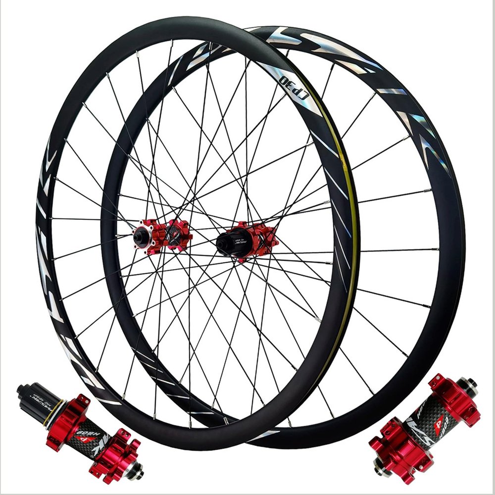 LPYDWZ Road Bicycle Wheelset 700C Aluminum Alloy 40MM Rim Quick Release 6 Nails Disc Brake Front & Rear Wheels 24H Bike Wheels for 7-11 Speed(QR 9 * 100mm/10 * 135mm)