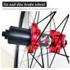 LPYDWZ Road Bicycle Wheelset 700C Aluminum Alloy 40MM Rim Quick Release 6 Nails Disc Brake Front & Rear Wheels 24H Bike Wheels for 7-11 Speed(QR 9 * 100mm/10 * 135mm) view 2