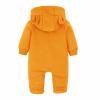 Newborn Baby Cartoon Bear Snowsuit Winter Coat Fleece Long Sleeve Zipper Hooded Romper Jumpsuit Christmas Outfit (A-Orange, 12-18 Months) view 4