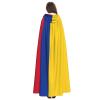 Flag of Colombia Print Unisex Hooded Cape Halloween Carnival Vampire Cosplay Cloak Hooded Cloak Costume view 4