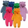Newborn Bear Warmer Snowsuit Cotton Fleece Hooded Romper Jumpsuit Long Sleeve Xmas Clothes for Baby Girls Boys (Navy, 18-24 Months) view 2