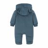 Newborn Bear Warmer Snowsuit Cotton Fleece Hooded Romper Jumpsuit Long Sleeve Xmas Clothes for Baby Girls Boys (Navy, 18-24 Months) view 4