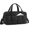BAGSMART Gym Bag for Women, Small Personal Item Bag Puffer Duffle Bag, Weekender Overnight Bag Carry On Tote Bag for Travel, Black view 1