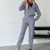 2 Piece Outfits Womens Fall Fashion 2024 Sweatsuit Long Sleeve Cropped Zip Up Hoodies Jogger Pants Workout Tracksuits view 2