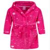 BTPEIHTD Kids Hooded Bathrobe Girls Soft Plush Hooded Flannel Pajamas Sleepwear Boys Spa Robe Rose Stars Dots 13-14 Years view 1