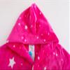 BTPEIHTD Kids Hooded Bathrobe Girls Soft Plush Hooded Flannel Pajamas Sleepwear Boys Spa Robe Rose Stars Dots 13-14 Years view 3