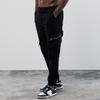 Abborora Mens Jogging Cargo Pants Athletic Slim Fit Fashion Sports Sweatpants Casual Hip Hop Trousers (Large,Black) view 2
