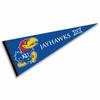 Kansas KU Jayhawks Big 12 Pennant Flag view 1