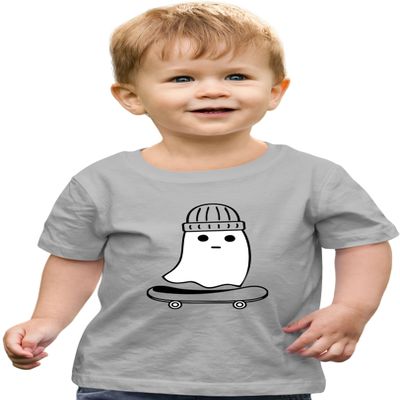 2T Oxford Toddler Skater Ghost Funny Halloween Skateboard Toddler T-Shirt