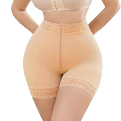 Aecibzo Women Butt Lifting Shapewear Tummy Control Body Shaper Short Panties High Waist Trainer (Skin, Small)