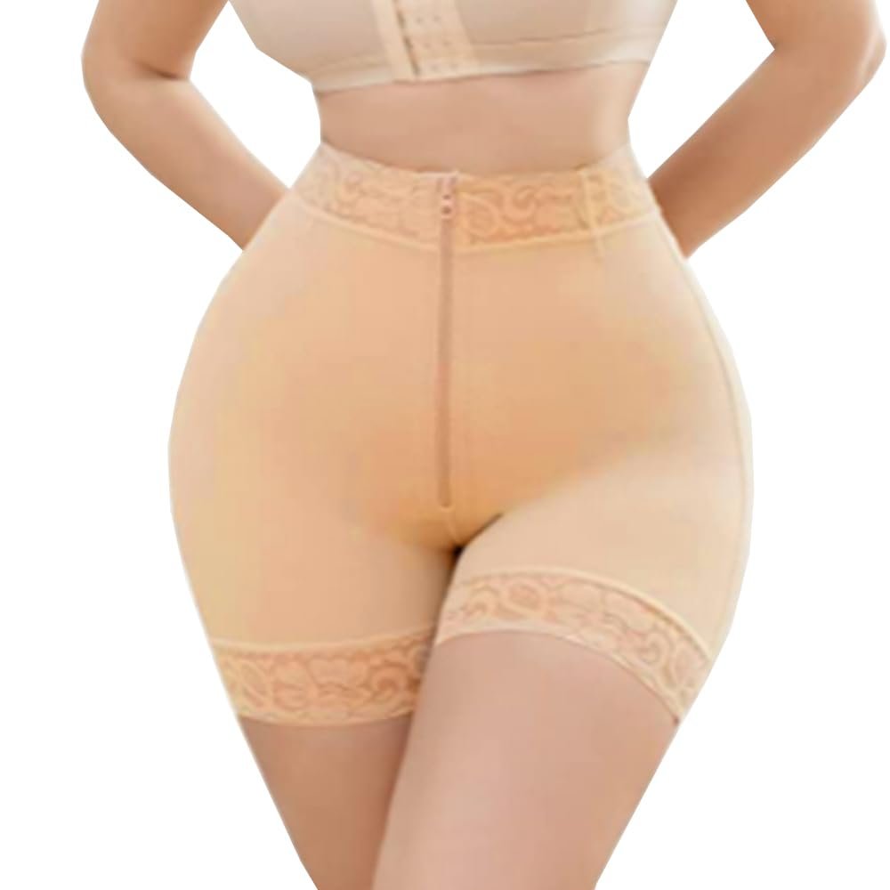 Aecibzo Women Butt Lifting Shapewear Tummy Control Body Shaper Short Panties High Waist Trainer (Skin, Small)
