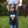 3T Navy Toddler Turkey Face Funny Thanksgiving Costume Toddler T-Shirt view 3