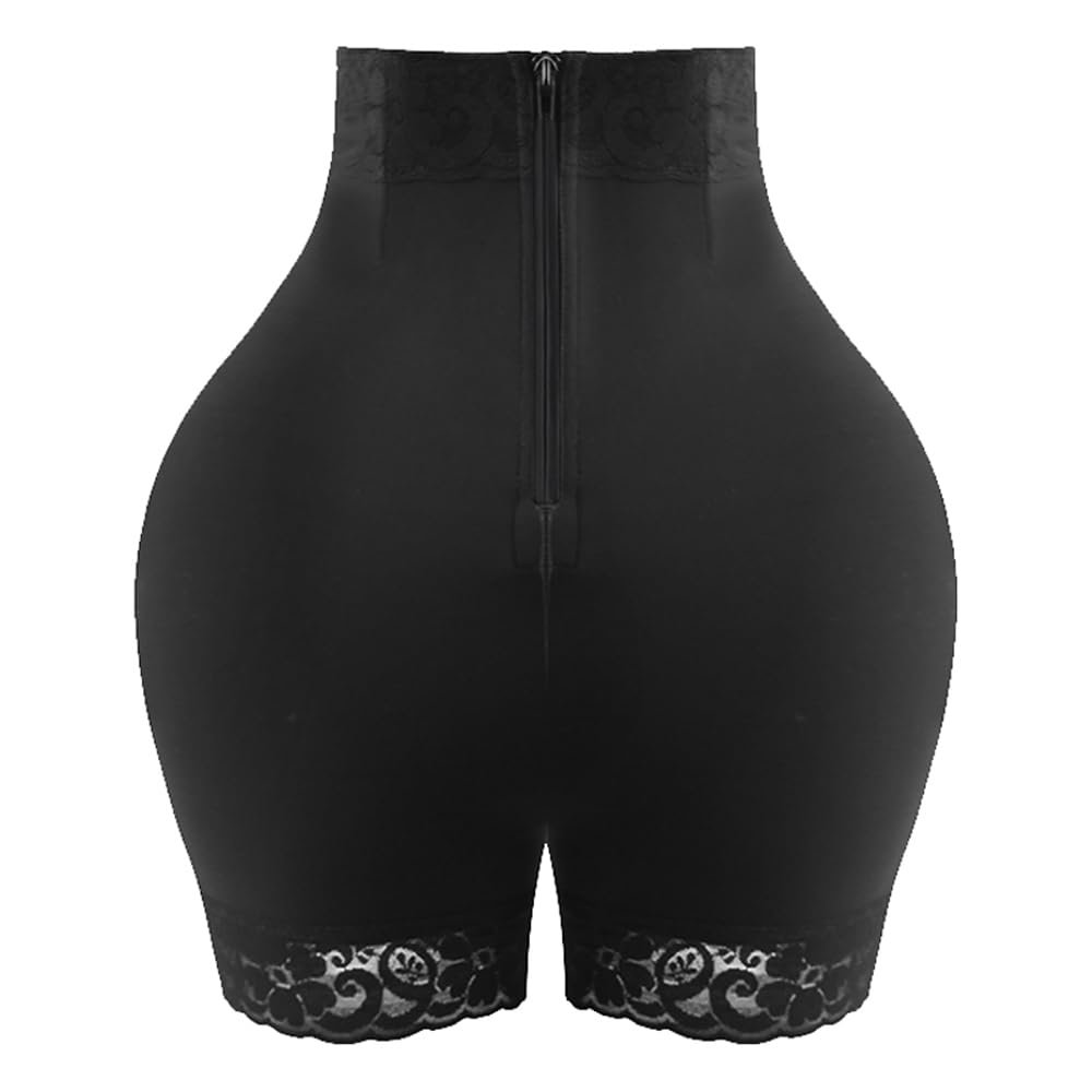 Aecibzo Women Butt Lifting Shapewear Tummy Control Body Shaper Short Panties High Waist Trainer (Black, Medium)