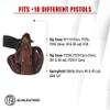 1791 GUNLEATHER P320c Holster - Thumb Break OWB Leather Gun Holster - Righty - Fits Sig M11-A1, P229c, P320c, P320 Carry, P320 X-Carry, P250 Springfield XDMc, Beretta Cougar 8000F view 3