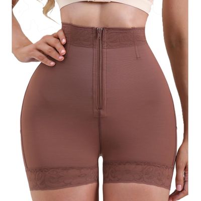 Aecibzo Women Butt Lifting Shapewear Tummy Control Body Shaper Short Panties High Waist Trainer (Coffee, Small)