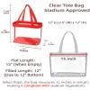SeBUCUOO White Red Clear Purse for Stadium Events Large, Clear Concert Bag 12x6x12 Clear Stadium Bag, 12 x 6 x 12 Clear Gag Stadium Approved 12 x 12 Clear Stadium Bag view 2