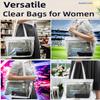 SeBUCUOO White Red Clear Purse for Stadium Events Large, Clear Concert Bag 12x6x12 Clear Stadium Bag, 12 x 6 x 12 Clear Gag Stadium Approved 12 x 12 Clear Stadium Bag view 4