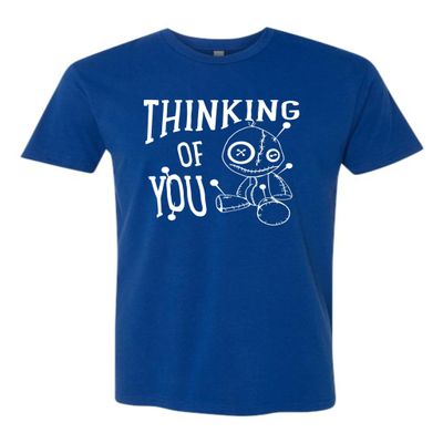 3X-Large Royal Mens Thinking of You Voodoo Doll Halloween Magic Funny Deluxe Soft T-Shirt
