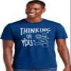 3X-Large Royal Mens Thinking of You Voodoo Doll Halloween Magic Funny Deluxe Soft T-Shirt view 2