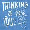 3X-Large Royal Mens Thinking of You Voodoo Doll Halloween Magic Funny Deluxe Soft T-Shirt view 3