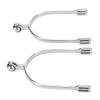 LIZEALUCKY Horse Spurs English Stainless Steel with Roller Ball, Mens Stainless Steel English Spurs for Equestrian Boots Men Rider Horsemanship Lovers view 1