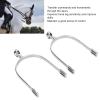 LIZEALUCKY Horse Spurs English Stainless Steel with Roller Ball, Mens Stainless Steel English Spurs for Equestrian Boots Men Rider Horsemanship Lovers view 2
