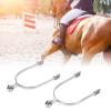 LIZEALUCKY Horse Spurs English Stainless Steel with Roller Ball, Mens Stainless Steel English Spurs for Equestrian Boots Men Rider Horsemanship Lovers view 4