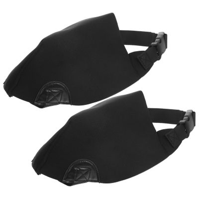 AOKWAWALIY 1 Pair Ski Boot Covers Foot Warmers Ski Gloves Snow Boot Cover Windproof Shoes Protectors Boots Covers for Climbing Skiing Warmers Toe Caps Practical Overshoes Fabric Black