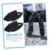 AOKWAWALIY 1 Pair Ski Boot Covers Foot Warmers Ski Gloves Snow Boot Cover Windproof Shoes Protectors Boots Covers for Climbing Skiing Warmers Toe Caps Practical Overshoes Fabric Black view 3