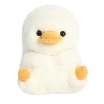 Aurora Playful Rolly Pet Delight Duck Stuffed Animal - Compact Size for On-The-Go Fun - for Adults, Kids, Birthdays, and Anniversaries - White 5 Inches