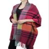 Gilbins Big Winter Warm Tartan Checked Cashmere Feel Shawl Blanket Scarf 80" x 30" (Pink Yellow) view 1