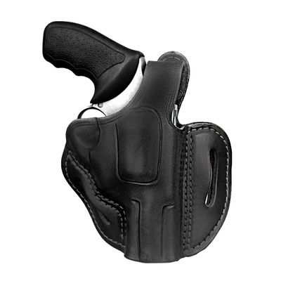1791 GUNLEATHER K-Frame Revolver Holster - OWB Leather Gun Holster - Covers Barrels up to 2.75" - Compatible with Ruger Speed Six, Smith & Wesson Model 19, Taurus 617 (Black)