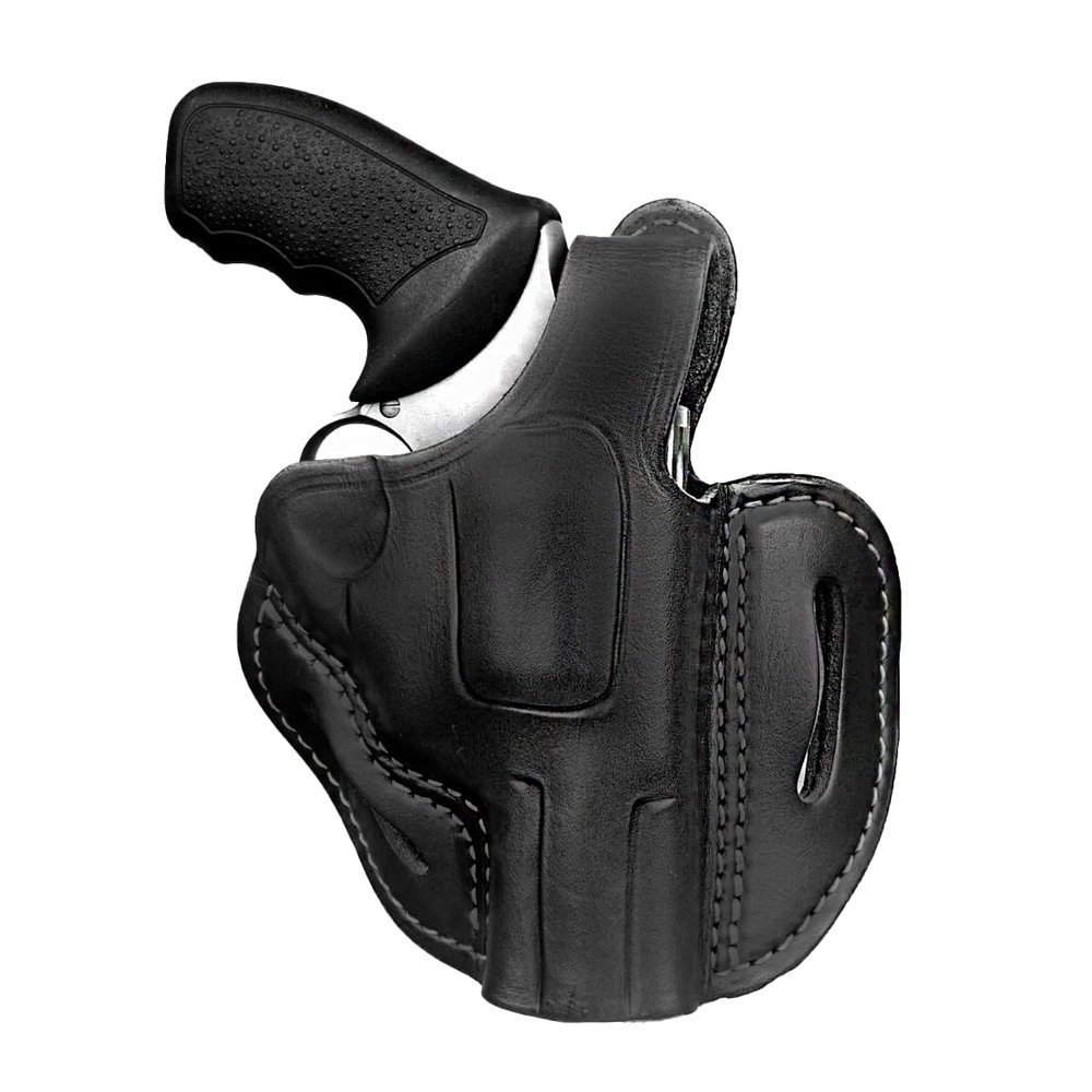 1791 GUNLEATHER K-Frame Revolver Holster - OWB Leather Gun Holster - Covers Barrels up to 2.75" - Compatible with Ruger Speed Six, Smith & Wesson Model 19, Taurus 617 (Black)