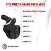 1791 GUNLEATHER K-Frame Revolver Holster - OWB Leather Gun Holster - Covers Barrels up to 2.75" - Compatible with Ruger Speed Six, Smith & Wesson Model 19, Taurus 617 (Black) view 2