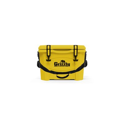 Grizzly 15 Cooler | 15 qt Ice Chest Durable Rotomolded Insulated | Made in USA | Warranty for Life | for Beach Boat Camping Fishing Hunting | G15 | Yellow