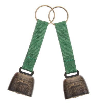 OHPHCALL 2pcs Bear Bells for Hiking Lost Pendant Crisp Sound Lightweight Outdoor Camping Accessory Vintage Design for Pets and Backpacking