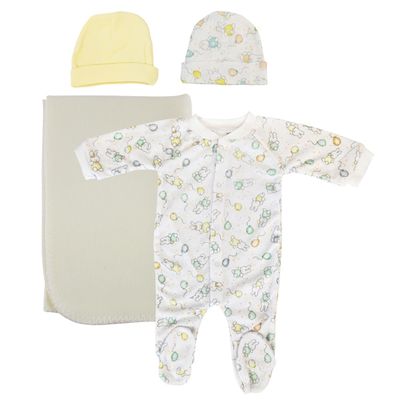 Bambini NC-0969S Unisex Newborn Baby 5 Piece Layette Sets, Yellow