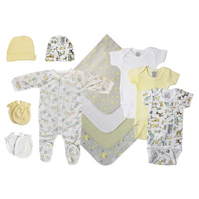 Bambini NC-0539NB Unisex Baby 13 Piece Layette Sets White & Yellow - Newborn
