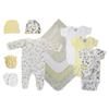 Bambini NC-0539NB Unisex Baby 13 Piece Layette Sets White & Yellow - Newborn view 1