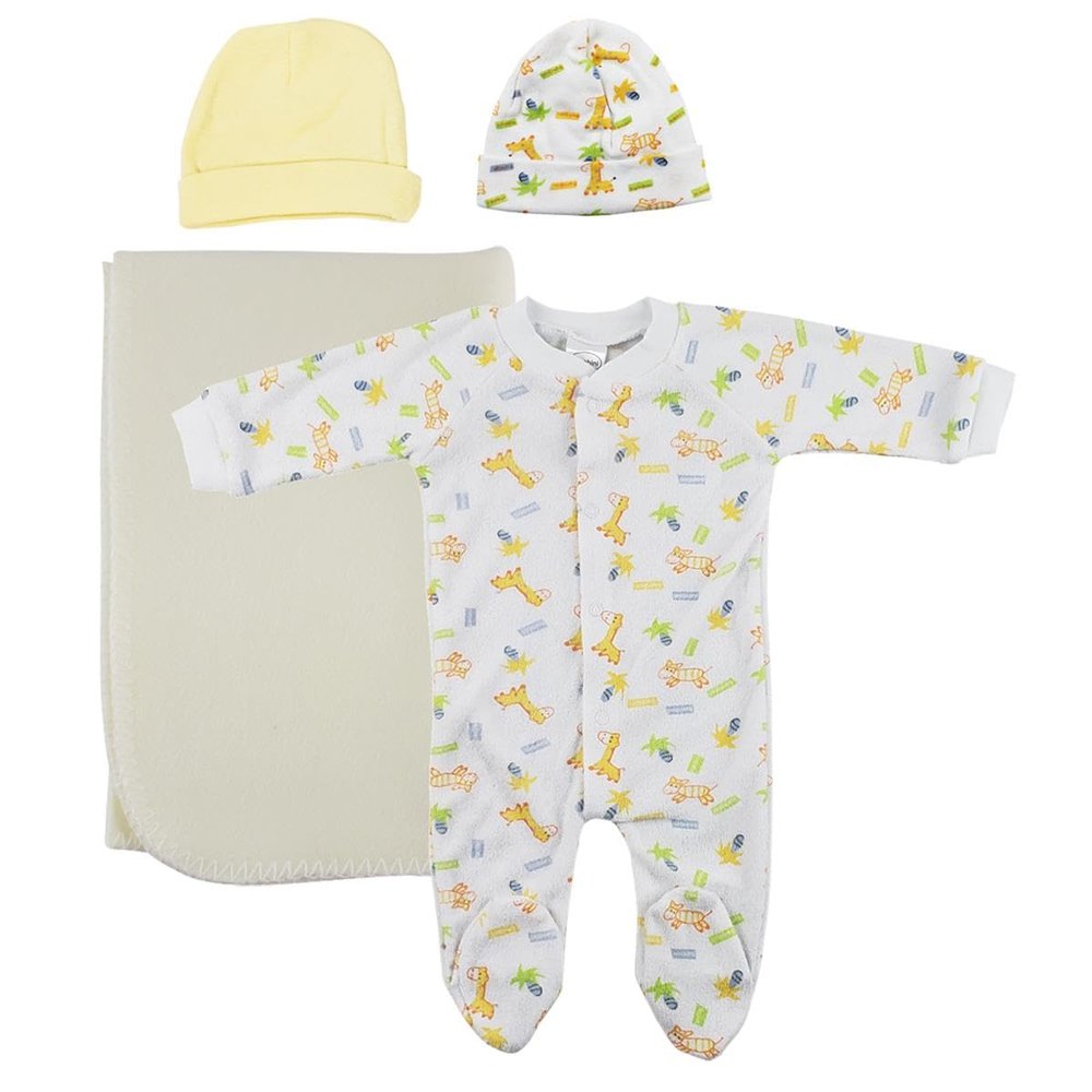 Bambini NC-0973L Unisex Newborn Baby 5 Piece Layette Sets, Yellow
