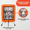 Anytime Baseball Pitching Net with Strike Zone | The No Hitter Net 9 Square Pitching Aid | Strike Zone Target for Baseball & Softball Training (Orange) view 3