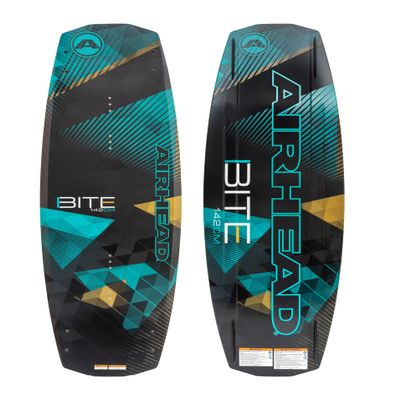 Airhead BITE Wakeboard 52" (132cm) Wide-Body Design for Beginner to Intermediate Skiers Extra-Wide Tips, Fiberglass Fins, Durable Molded Construction Bindings Sold Separately