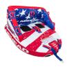 Airhead Big Mable, 1-2 Rider - Inflatable Towable Tube for Boating and Water Sports, Heavy Duty Full Nylon Cover & Zipper with EVA Foam Padding, Easy Inflating & Deflating - USA Stars & Stripes view 1