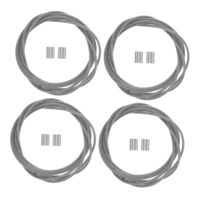 NULYLU 4pcs Basketball Net String Fixing Cord Durable Steel Wire Rope for Quick Installation Versatile Netting Accessory for Hoops Frames and Boards