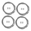 NULYLU 4pcs Basketball Net String Fixing Cord Durable Steel Wire Rope for Quick Installation Versatile Netting Accessory for Hoops Frames and Boards